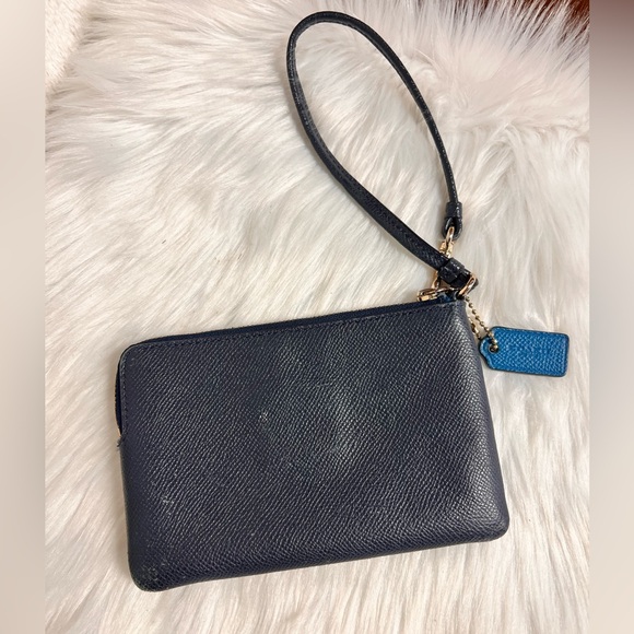 Coach Navy and Teal Wristlet - Picture 5 of 7
